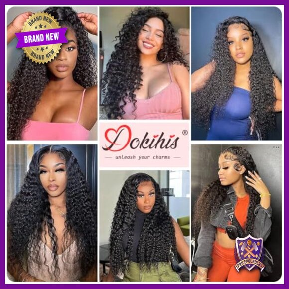 13x6 Deep Wave Lace Front Wig 30 Inch Human Hair HD Lace Glueless Pre Plucked main image 5